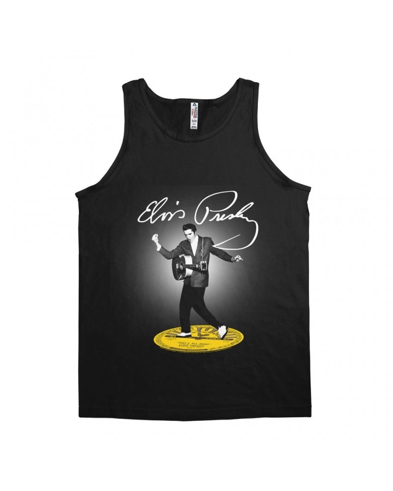 Elvis Presley Unisex Tank Top | Signature Stepping On Hits Shirt $9.73 Shirts