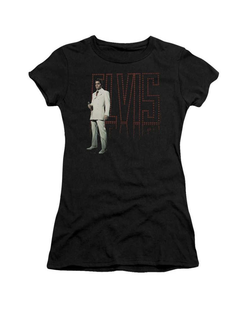 Elvis Presley Juniors Shirt | WHITE SUIT Juniors T Shirt $5.44 Shirts