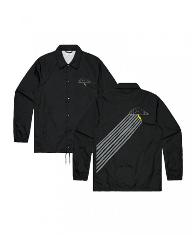 Frightened Rabbit Sing The Greys Lightning Bolt Coach Jacket Black $32.30 Outerwear