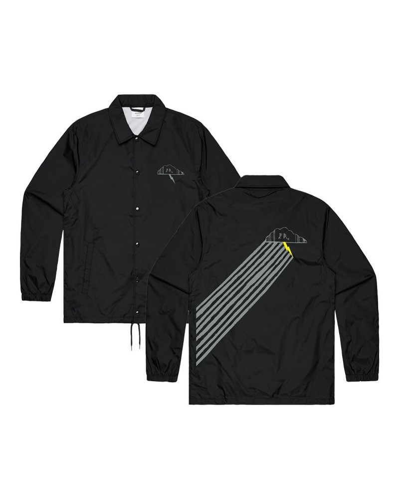 Frightened Rabbit Sing The Greys Lightning Bolt Coach Jacket Black $32.30 Outerwear