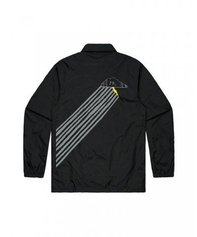 Frightened Rabbit Sing The Greys Lightning Bolt Coach Jacket Black $32.30 Outerwear