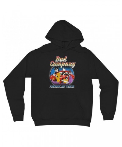 Bad Company Hoodie | Crazy Circles American Tour Distressed Hoodie $16.38 Sweatshirts