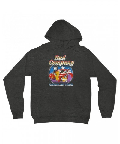 Bad Company Hoodie | Crazy Circles American Tour Distressed Hoodie $16.38 Sweatshirts