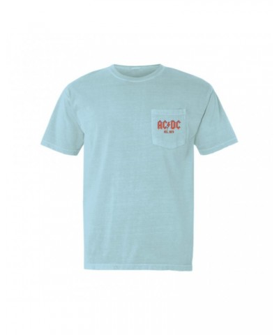 AC/DC T-Shirt | Est. 1973 Pastel Logo Pocket T-shirt $11.38 Shirts