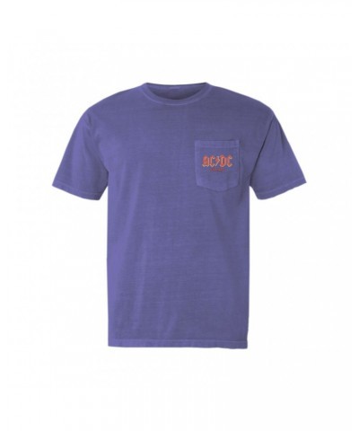 AC/DC T-Shirt | Est. 1973 Pastel Logo Pocket T-shirt $11.38 Shirts